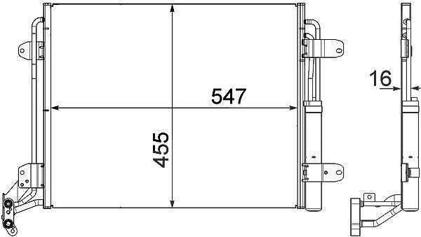 Mahle Kondensator, Klimaanlage [Hersteller-Nr. AC454000P] für VW