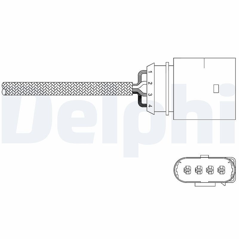 Delphi Lambdasonde [Hersteller-Nr. ES20338-12B1] für Audi, Skoda, VW, Seat