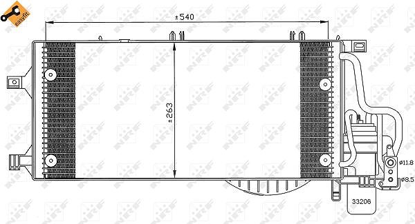 Nrf Kondensator, Klimaanlage [Hersteller-Nr. 35531] für Opel, Vauxhall