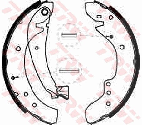 Trw Bremsbackensatz [Hersteller-Nr. GS8545] für Citroën, Fiat, Peugeot
