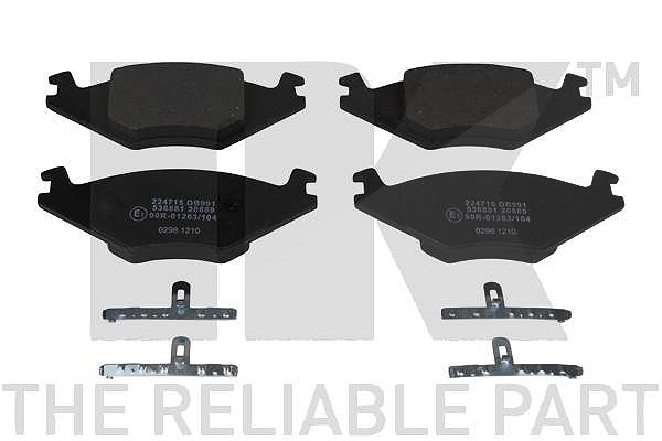 Nk Bremsbelagsatz Vorderachse [Hersteller-Nr. 224715] für Seat, VW
