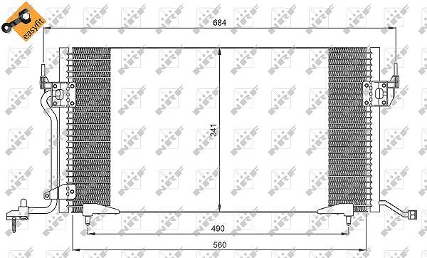 Nrf Kondensator 554x350 [Hersteller-Nr. 35260] für Peugeot, Citroën