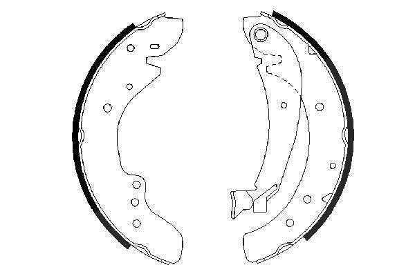 Bosch Bremsbackensatz [Hersteller-Nr. 0986487521] für Citroën, Peugeot, Fiat