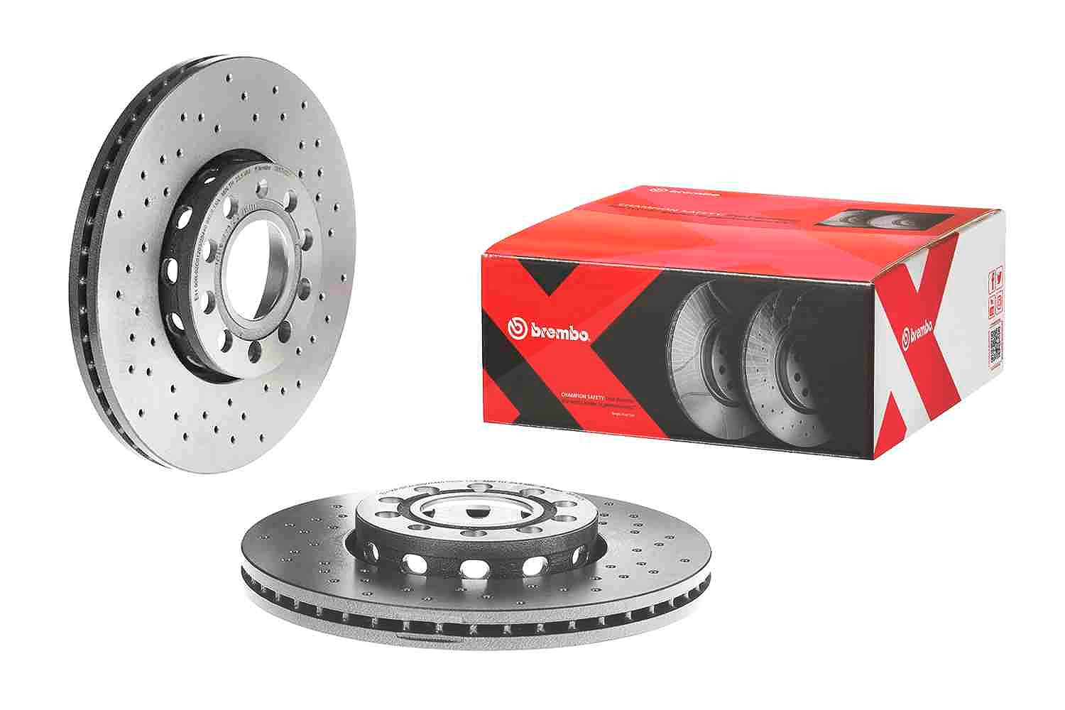 2x Bremsscheibe gelocht/innenbel. 09.5745.2X BREMBO für AUDI VW SKODA SEAT - Bild 5