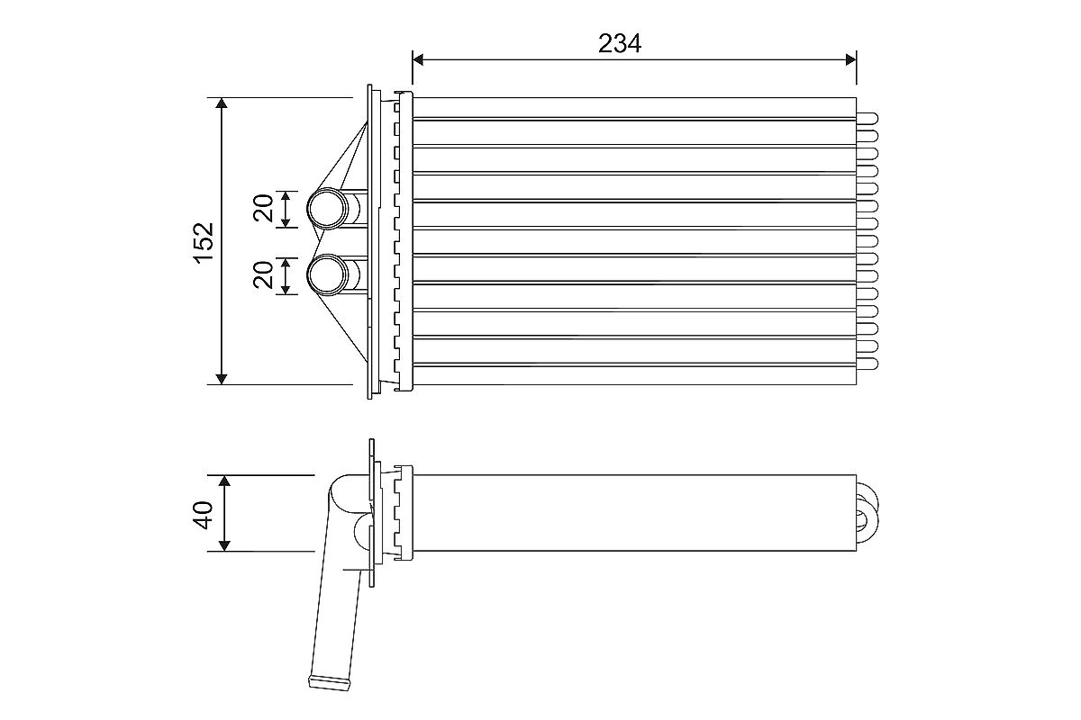 Valeo Wärmetauscher, Innenraumheizung [Hersteller-Nr. 715306] für Porsche