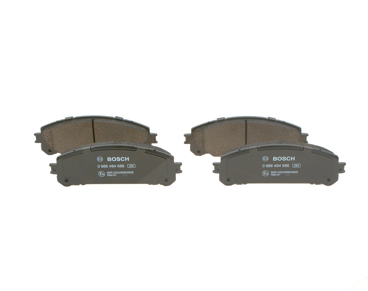 Bosch Bremsbelagsatz, Scheibenbremse [Hersteller-Nr. 0986494686] für Lexus, Toyota
