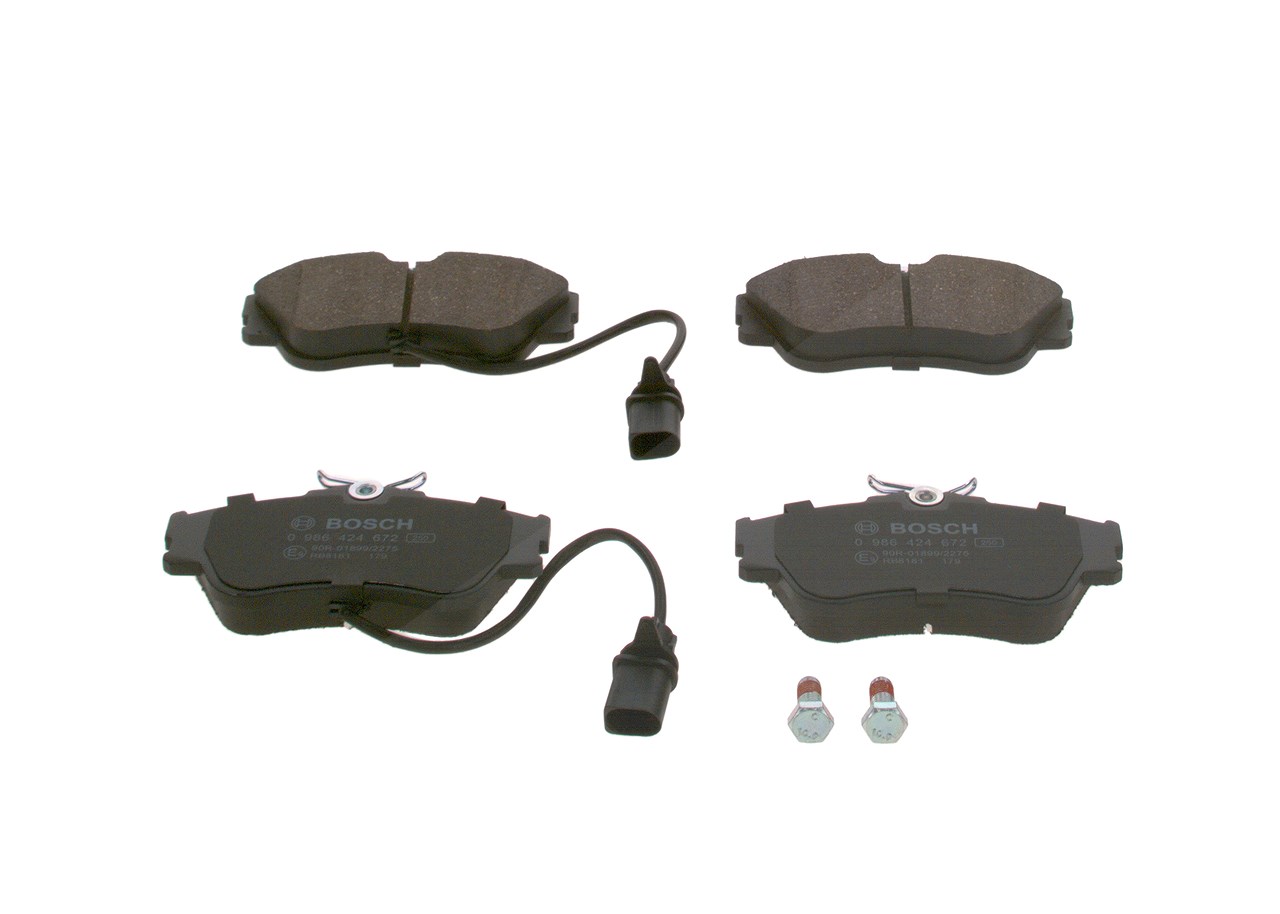 Bosch Bremsbelagsatz, Scheibenbremse [Hersteller-Nr. 0986424672] für VW