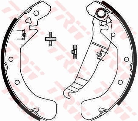 Trw Bremsbackensatz [Hersteller-Nr. GS8637] für Vauxhall, Opel