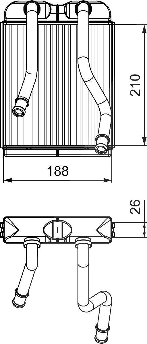 Valeo Wärmetauscher, Innenraumheizung [Hersteller-Nr. 811532] für Porsche, VW, Audi