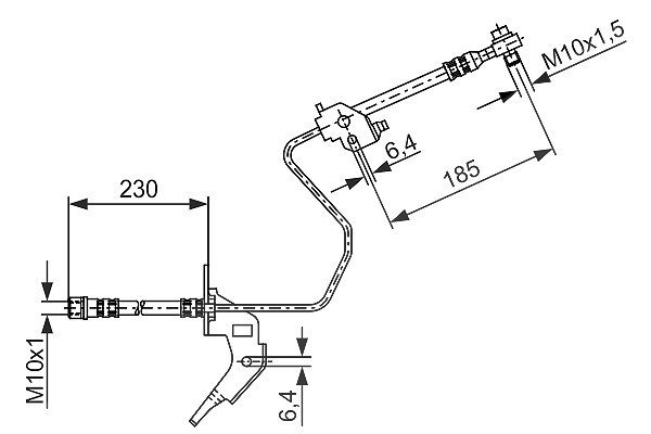 Bosch Bremsschlauch [Hersteller-Nr. 1987476199] für Opel, Vauxhall