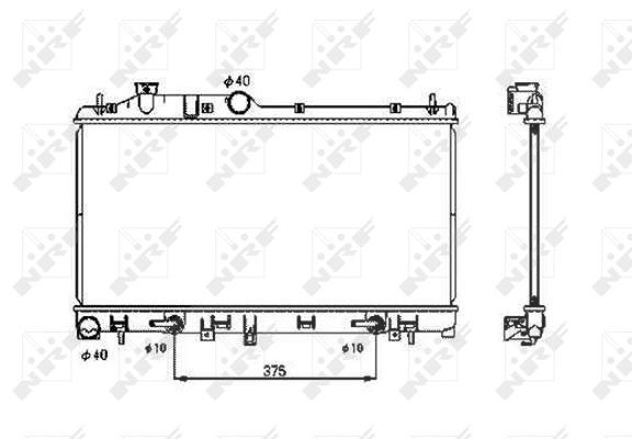 Nrf Kühler, Motorkühlung [Hersteller-Nr. 53700] für Subaru
