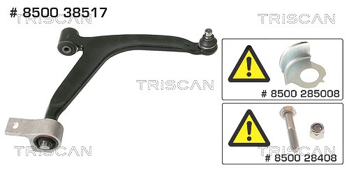 Triscan Lenker, Radaufhängung [Hersteller-Nr. 850038517] für Citroën, Peugeot
