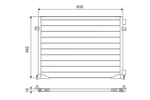 Valeo Kondensator, Klimaanlage [Hersteller-Nr. 817644] für Vauxhall, Opel, Renault