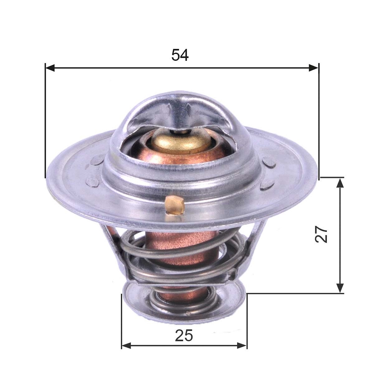 Gates Thermostat, Kühlmittel [Hersteller-Nr. TH22782G1] für Peugeot, Fiat, Citroën, Santana, Iveco
