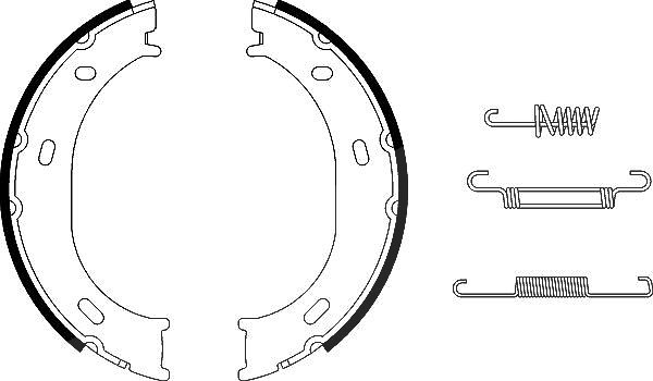 Hella Bremsbackensatz, Feststellbremse [Hersteller-Nr. 8DA355050-291] für Puch, VW, Mercedes-Benz