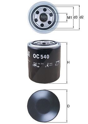 Mahle Ölfilter [Hersteller-Nr. OC540] für Hyundai, Kia