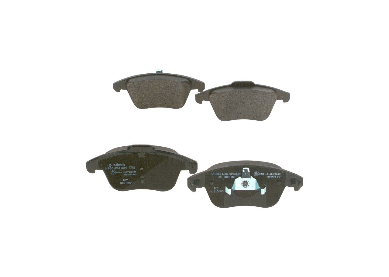 Bosch Bremsbelagsatz, Scheibenbremse [Hersteller-Nr. 0986494324] für Citroën, Ds (capsa), Ds, Peugeot