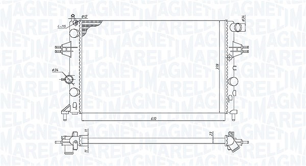 Magneti Marelli Kühler, Motorkühlung [Hersteller-Nr. 350213970000] für Vauxhall, Opel