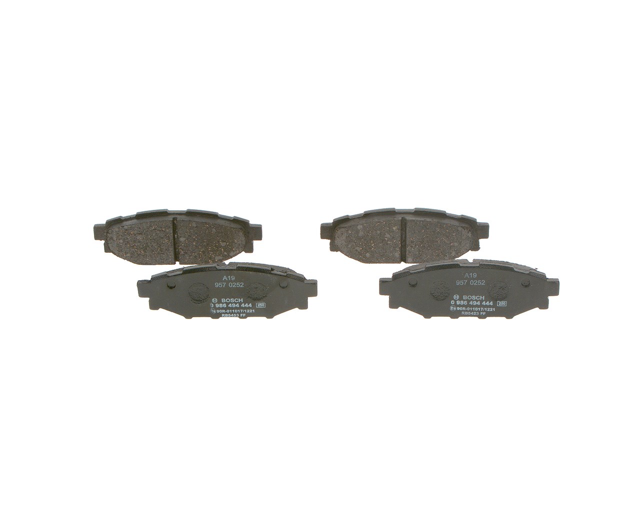 Bosch Bremsbelagsatz, Scheibenbremse [Hersteller-Nr. 0986494444] für Toyota, Subaru