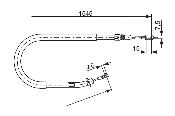 Bosch Seilzug, Feststellbremse [Hersteller-Nr. 1987477857] für Mercedes-Benz