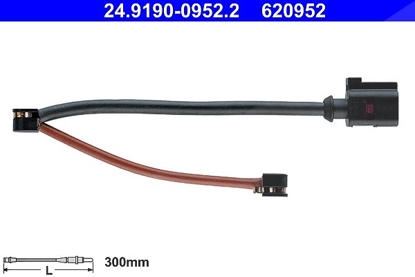 Ate Warnkontakt, Bremsbelagverschleiß [Hersteller-Nr. 24.8190-0952.2] für Porsche