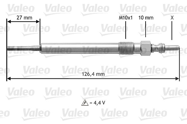 Valeo Glühkerze [Hersteller-Nr. 345183] für Audi, VW, Porsche, Seat, Skoda