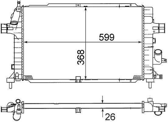 Mahle Kühler, Motorkühlung [Hersteller-Nr. CR1687000S] für Opel, Vauxhall