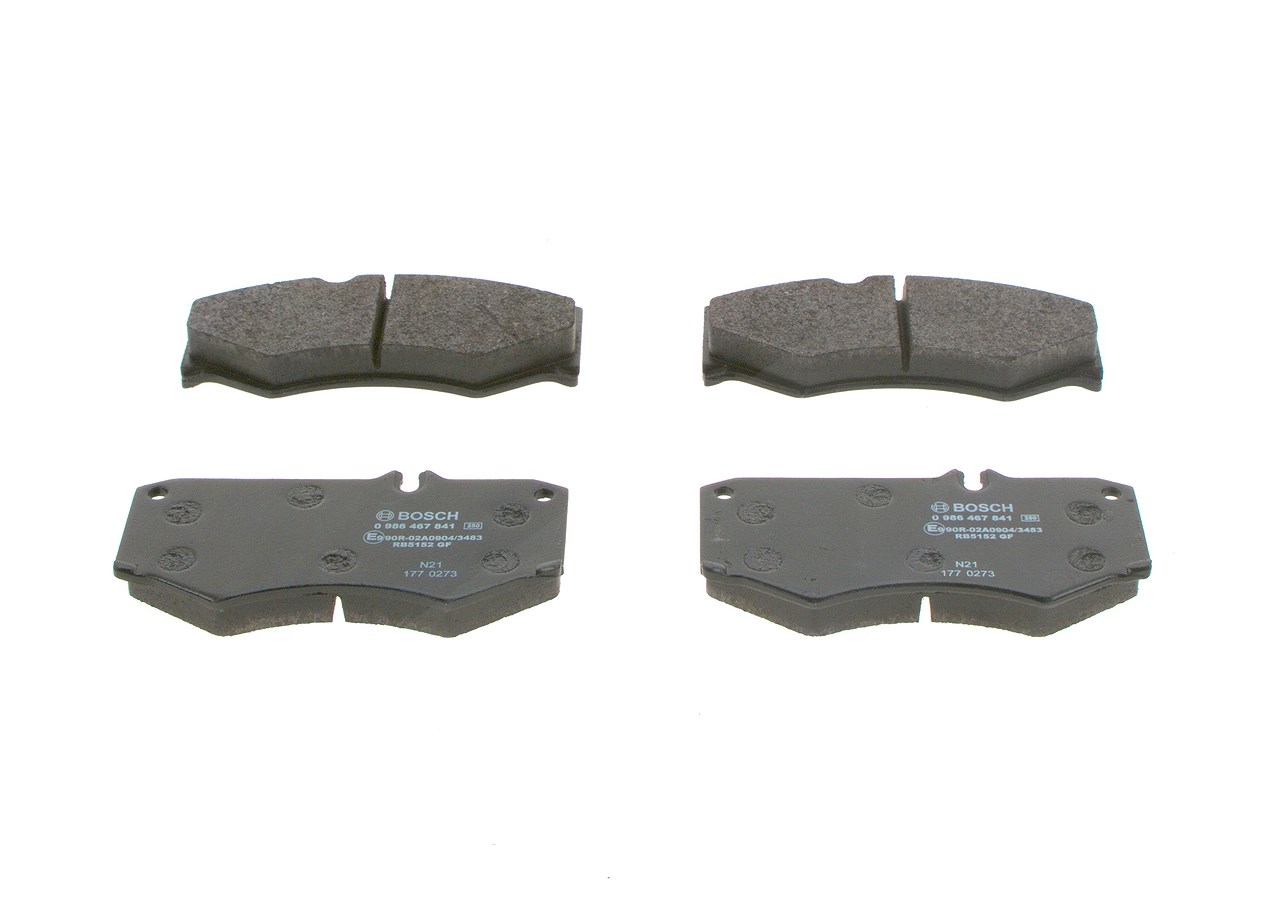 Bosch Bremsbelagsatz, Scheibenbremse [Hersteller-Nr. 0986467841] für Puch, Mercedes-Benz, VW