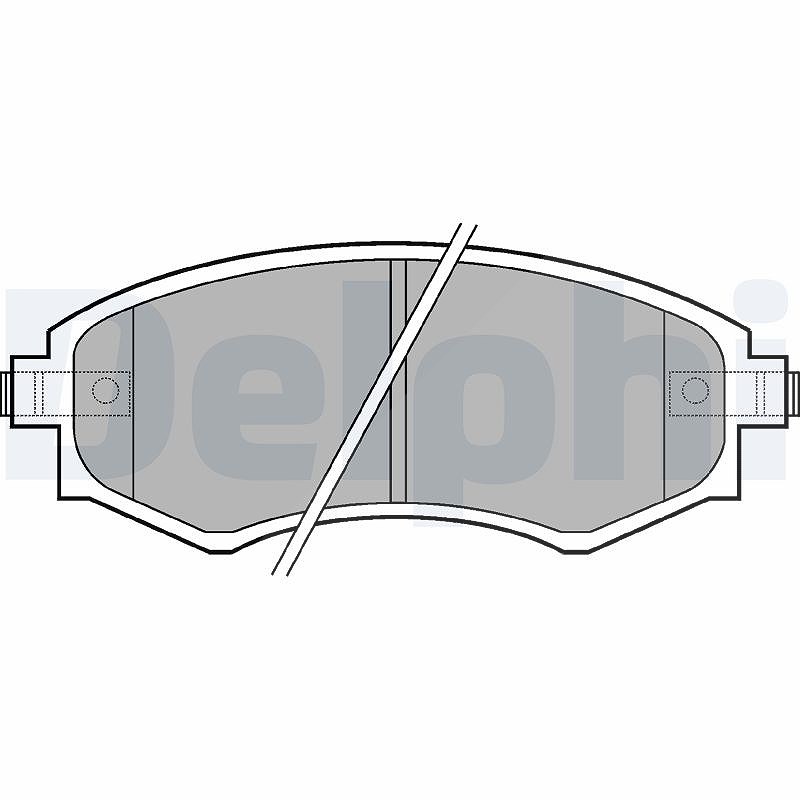 Delphi Bremsbelagsatz, Scheibenbremse [Hersteller-Nr. LP606] für Nissan, Ssangyong, Hyundai, Kia, Daewoo