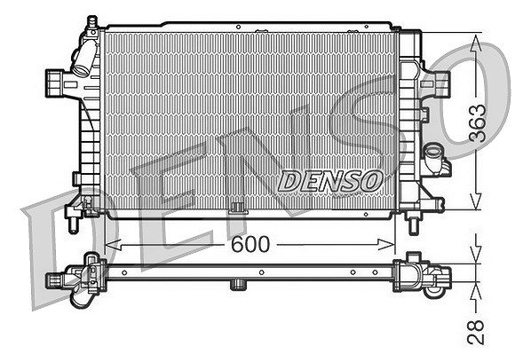 Denso Kühler, Motorkühlung [Hersteller-Nr. DRM20102] für Opel, Vauxhall