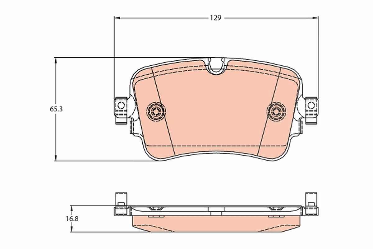 Trw Bremsbeläge hinten (Satz) [Hersteller-Nr. GDB2131] für Audi, VW