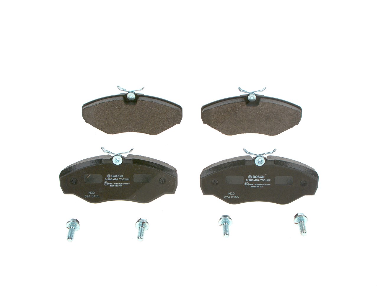 Bosch Bremsbelagsatz, Scheibenbremse [Hersteller-Nr. 0986494730] für Vauxhall, Renault, Nissan, Opel