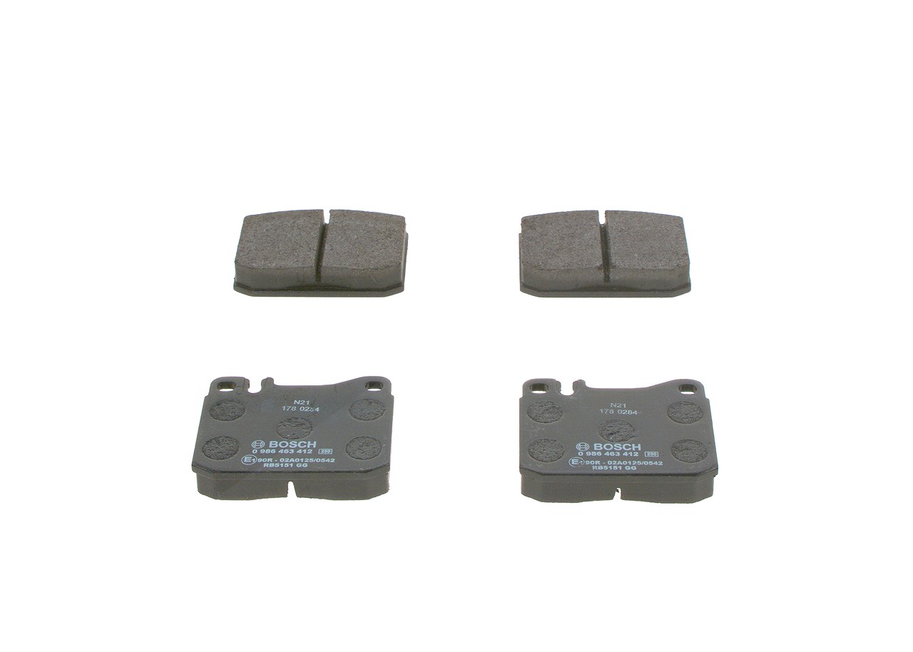 Bosch Bremsbelagsatz, Scheibenbremse [Hersteller-Nr. 0986463412] für Mercedes-Benz, VW