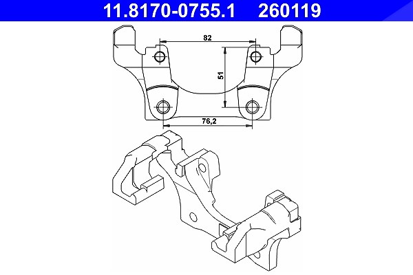 Ate Halter, Bremssattel [Hersteller-Nr. 11.8170-0755.1] für BMW