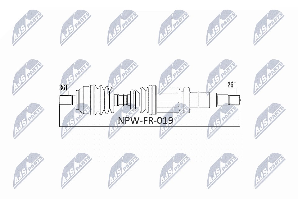 Nty Antriebswelle [Hersteller-Nr. NPW-FR-019] für Ford