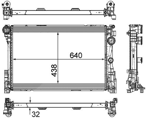 Mahle Kühler, Motorkühlung [Hersteller-Nr. CR1684000P] für Mercedes-Benz