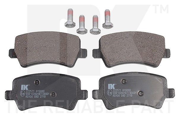 Nk Bremsbeläge hinten (Satz) [Hersteller-Nr. 222571] für Volvo, Ford, Land Rover