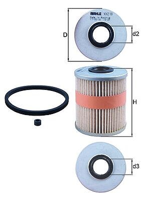 Mahle Kraftstofffilter [Hersteller-Nr. KX218D] für Vauxhall, Nissan, Opel, Renault