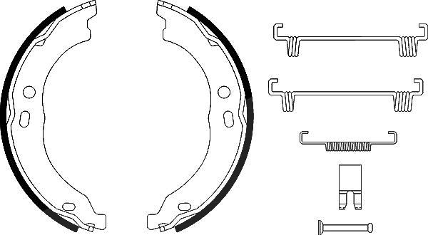 Hella Bremsbackensatz, Feststellbremse [Hersteller-Nr. 8DA355050-751] für Opel, Fiat, Citroën, Peugeot