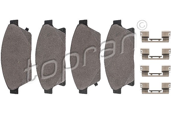 Topran Bremsbeläge vorne (Satz) [Hersteller-Nr. 208007] für Opel, Vauxhall, Chevrolet