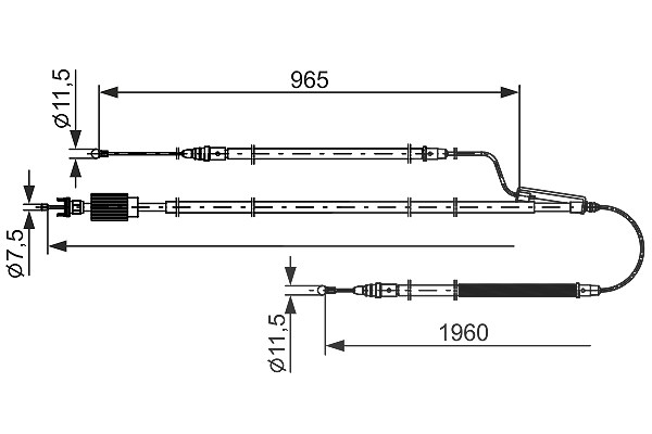 Bosch Seilzug, Feststellbremse [Hersteller-Nr. 1987482805] für Opel, Vauxhall
