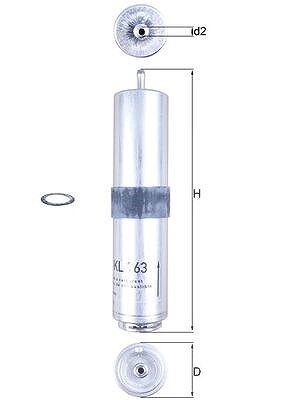 Mahle Kraftstofffilter [Hersteller-Nr. KL763D] für Alpina, BMW