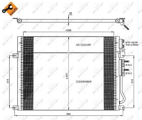 Nrf Kondensator, Klimaanlage [Hersteller-Nr. 35920] für Jeep