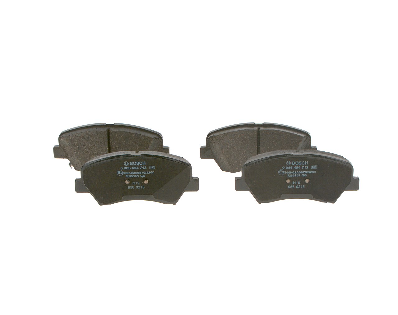 Bosch Bremsbelagsatz, Scheibenbremse [Hersteller-Nr. 0986494712] für Kia, Hyundai