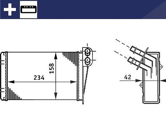 Mahle Wärmetauscher, Innenraumheizung [Hersteller-Nr. AH73000S] für Renault
