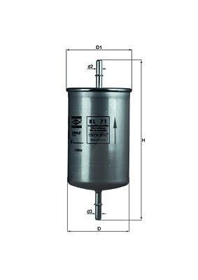 Mahle Kraftstofffilter [Hersteller-Nr. KL71] für Volvo, Indigo, Mitsubishi