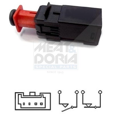Meat & Doria Bremslichtschalter [Hersteller-Nr. 35067] für Saab, Opel, Fiat, Peugeot, Citroën, Vauxhall, Renault, Toyota, Abarth