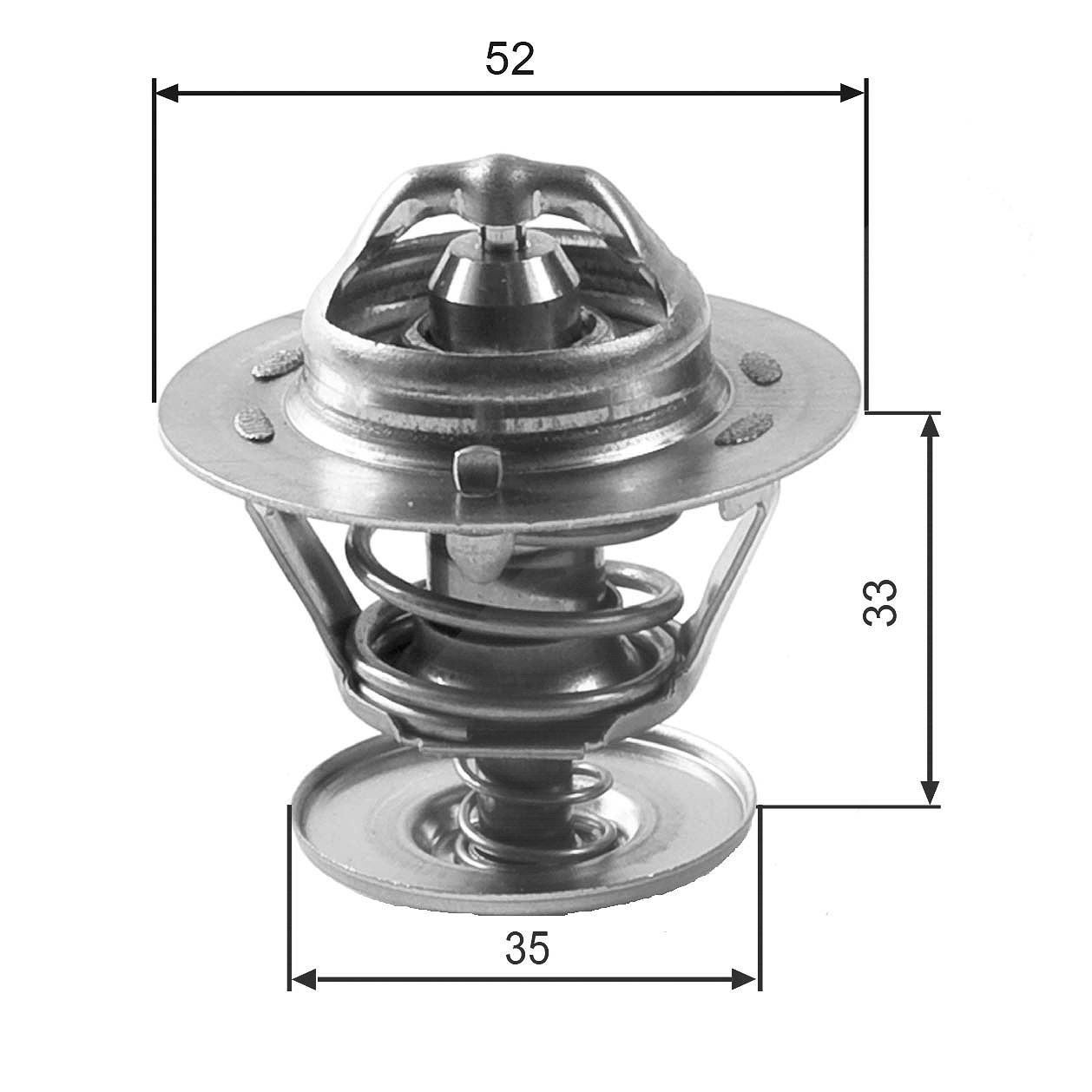 Gates Thermostat, Kühlmittel [Hersteller-Nr. TH12588G1] für VW, Ldv, Ford, Mazda