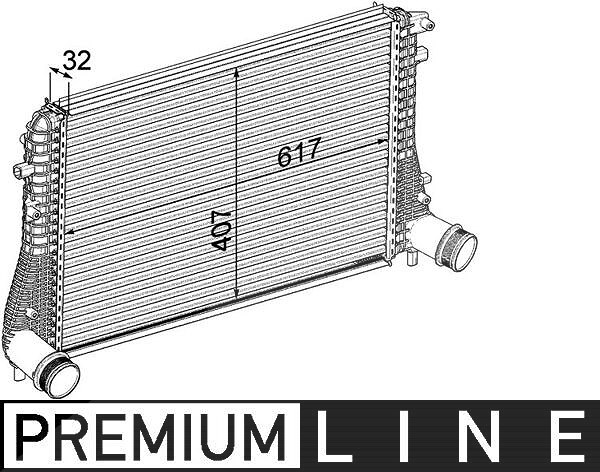 Mahle Ladeluftkühler [Hersteller-Nr. CI207000P] für Skoda, VW, Audi, Seat