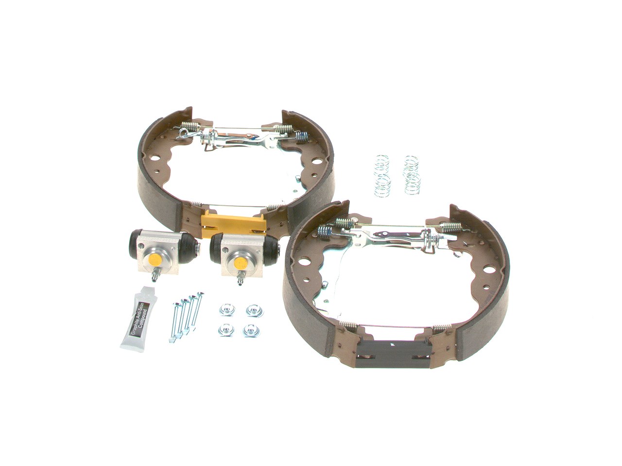 Bosch Bremsbackensatz KIT SUPERPRO [Hersteller-Nr. 0204114197] für Mercedes-Benz, Renault, Dacia, Lada